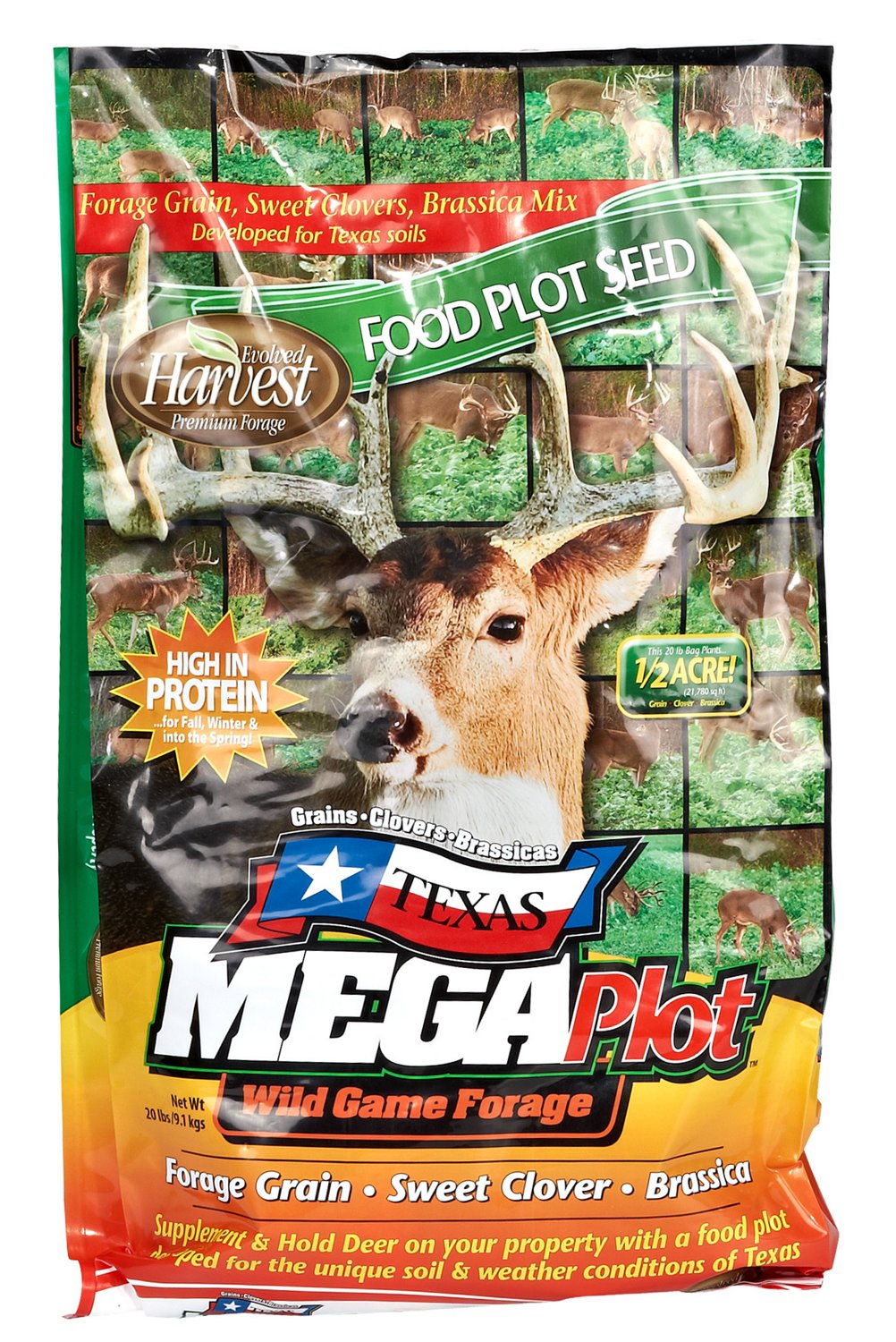 Evolved Harvest 20 lb. Texas MegaPlot Food Plot Seed