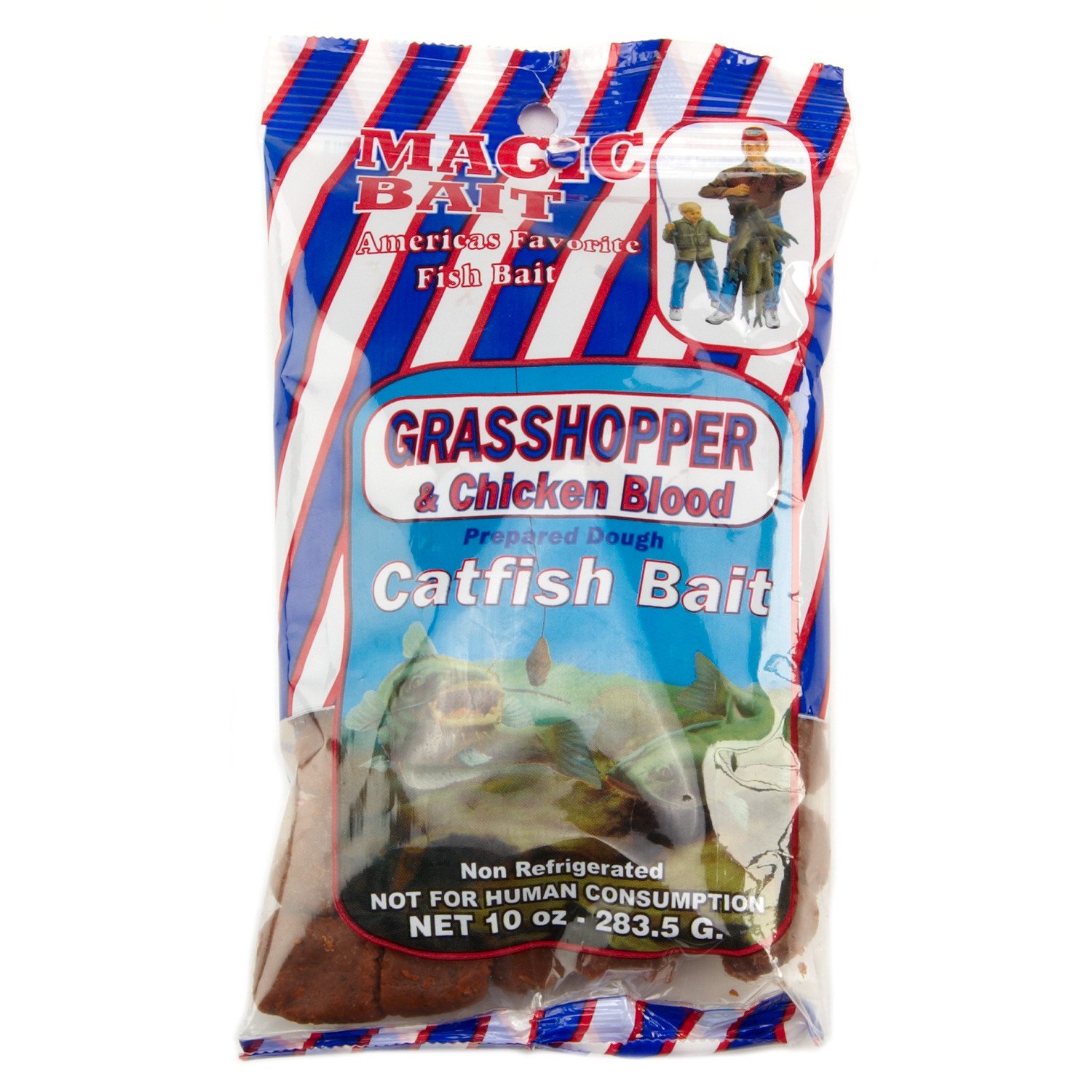 Magic Bait Grasshopper and Chicken Blood Catfish Bait
