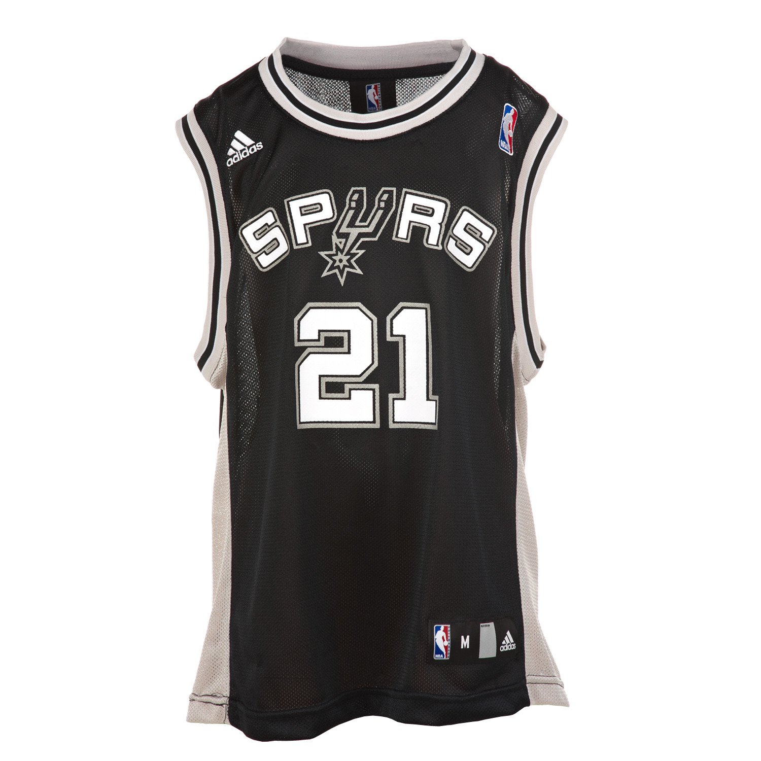 adidas Kids' San Antonio Spurs Tim Duncan Replica Away Jersey