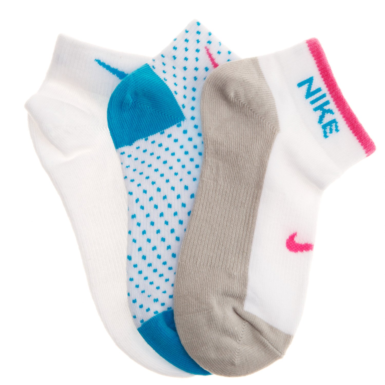 Nike Girls' Graphic Low-Cut Socks 3-Pack