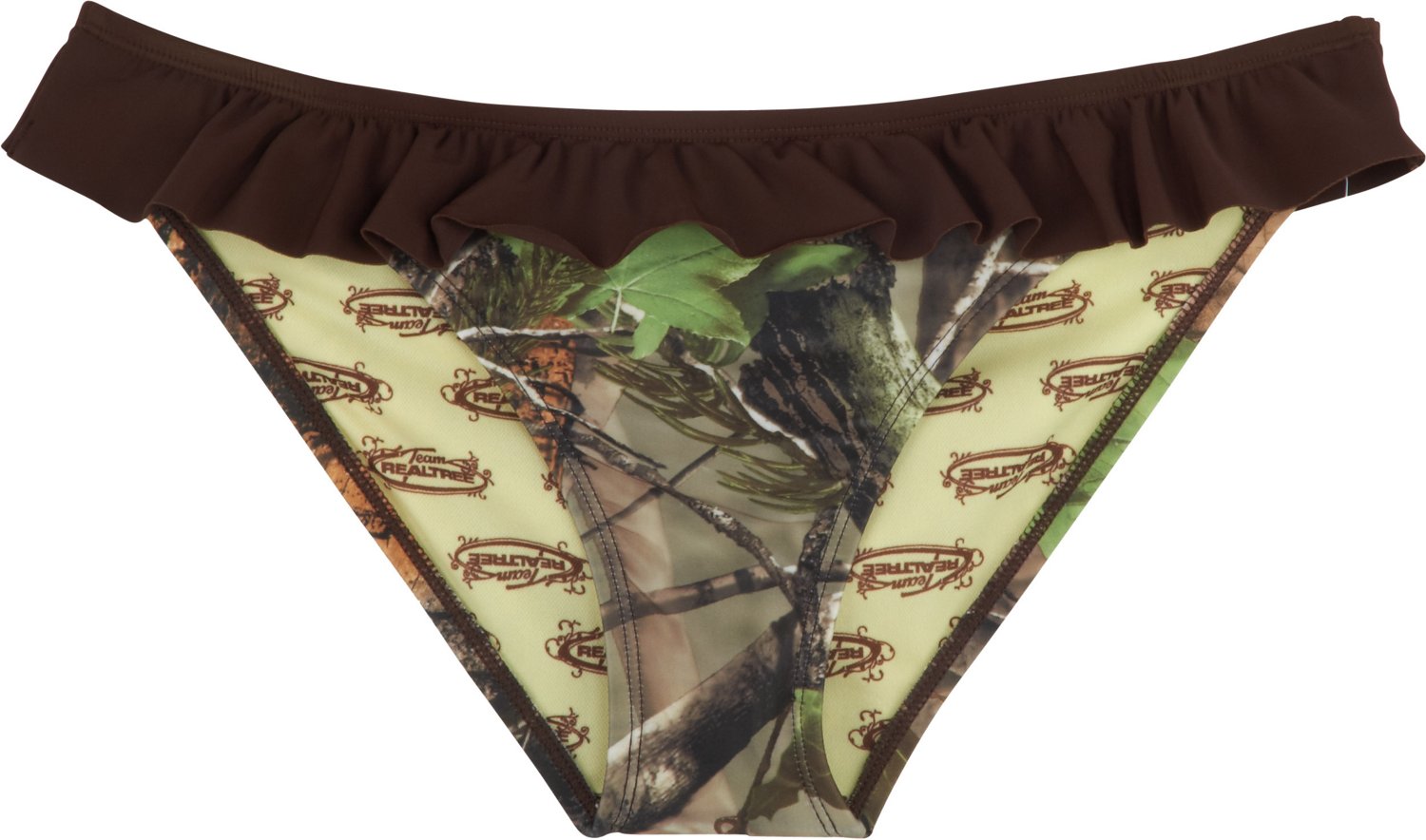 Backflips Juniors' Team Realtree APG Ruffle Hipster Swim Bottom