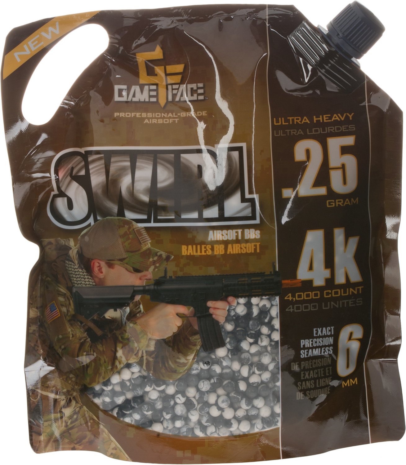 GameFace .25-Gram Airsoft Ammunition 4,000-Pack