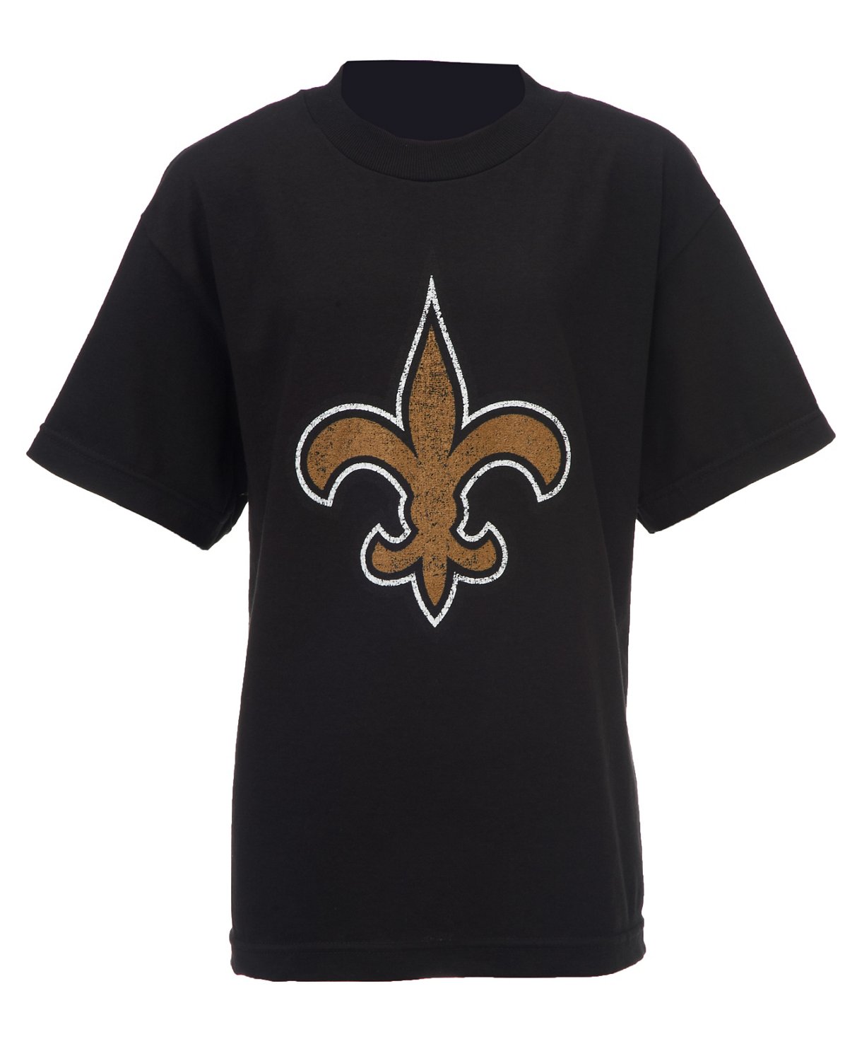 NFL Boys' New Orleans Saints Distressed Logo T-shirt