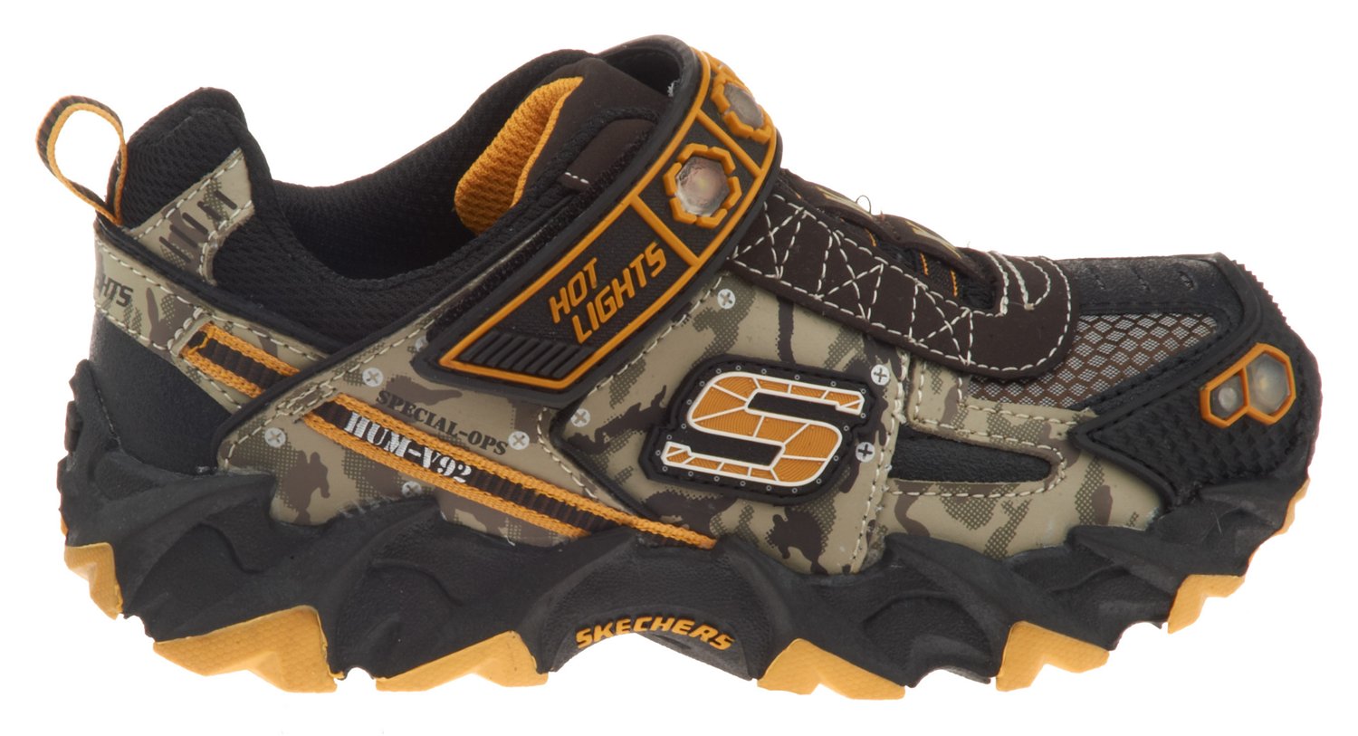 SKECHERS Boys' Hot Lights Ibex - Humvee Light-Up Athletic Lifestyle Shoes