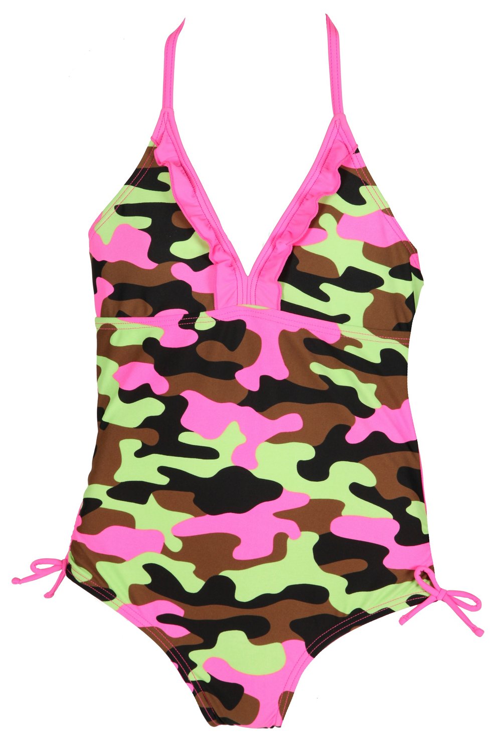 O'rageous® Girls' Bomb Squad 1-Piece Halter Swimsuit