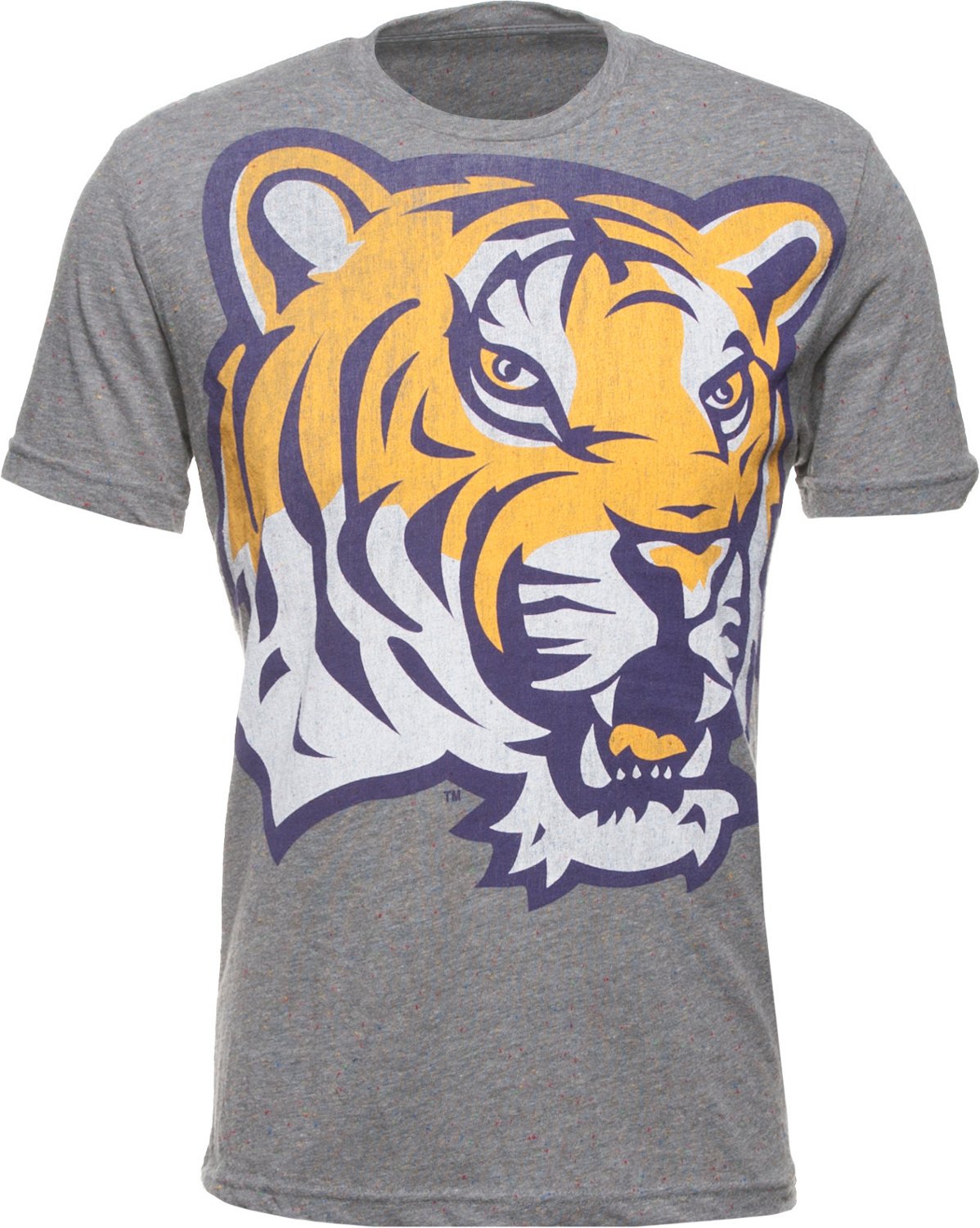 Majestic Adults' Louisiana State University Section 101 Fuzzy Logo T-shirt