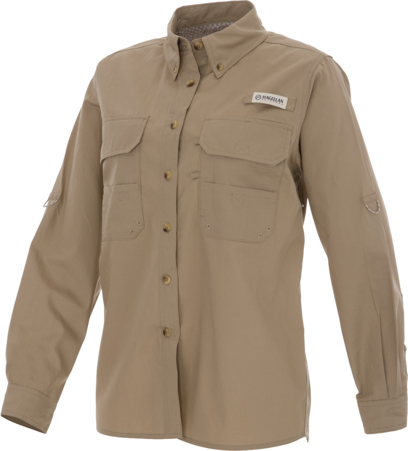 Magellan Outdoors Women's Lake Fork Poplin Long Sleeve Fishing Shirt
