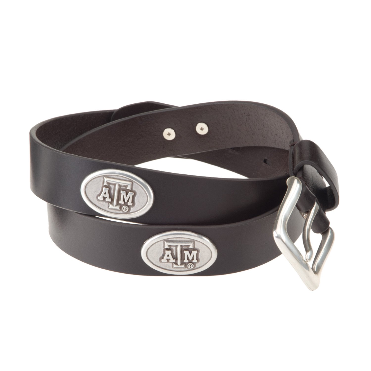 Enmon Men's Sideline Collection Texas A&M University Brown Leather Belt