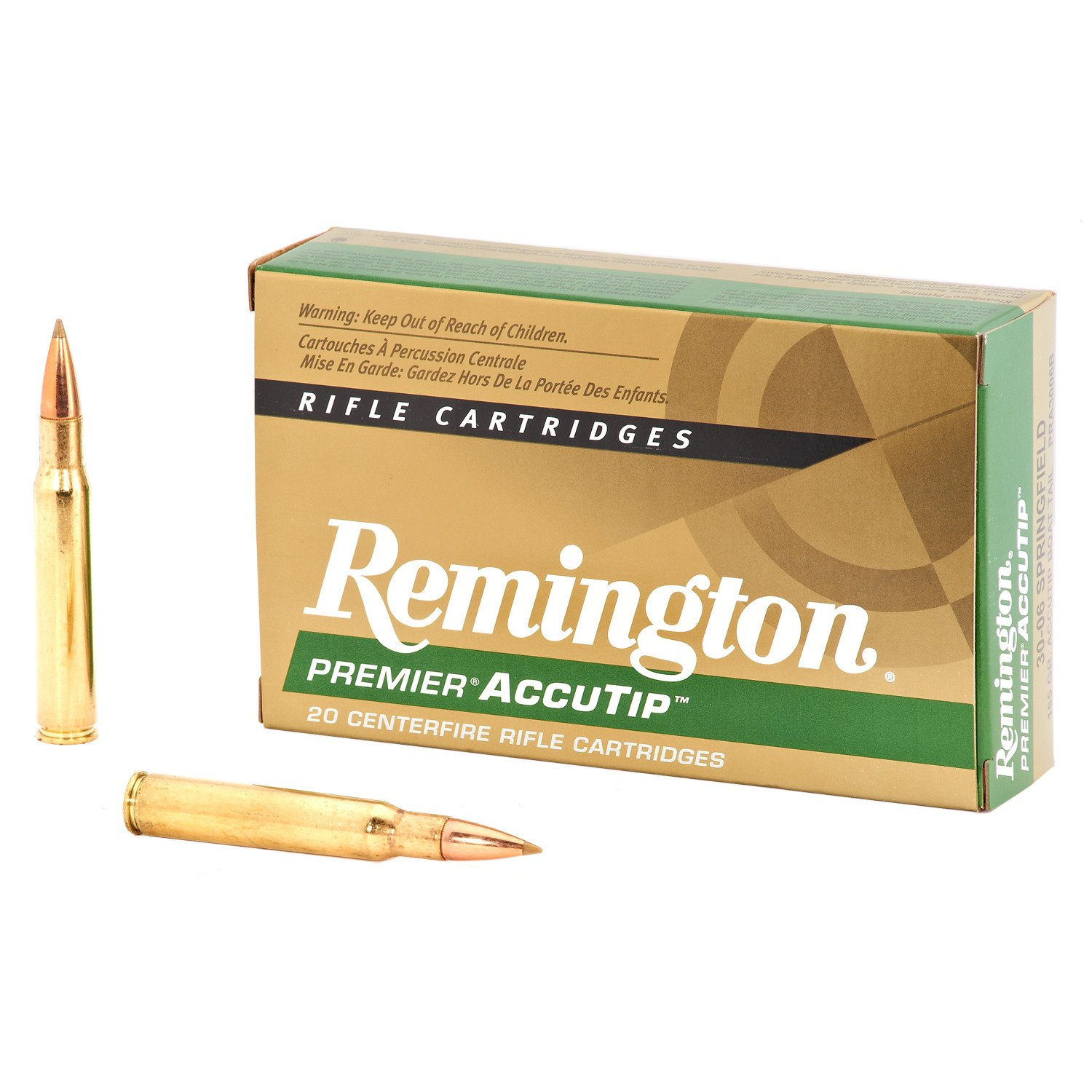 Remington Premier® AccuTip™ .30-06 Springfield 165-Grain Centerfire Rifle Ammunition