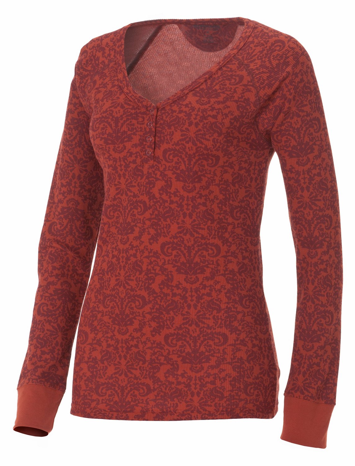 Magellan Outdoors Women's Long Sleeve Printed Henley