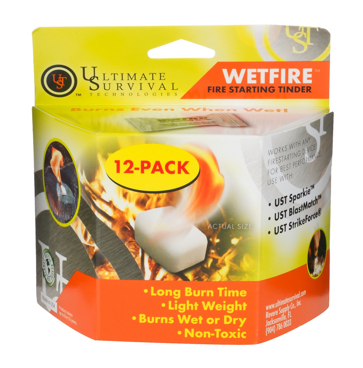 Ultimate Survival Tech Wetfire Fire-Starting Tinder 12-Pack