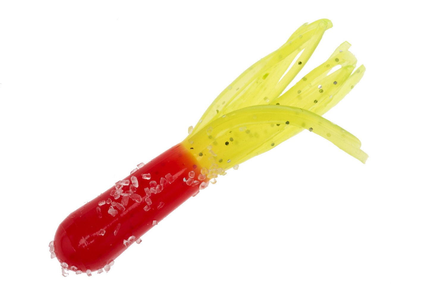 Red-Chartreuse Silver Glitter Tail