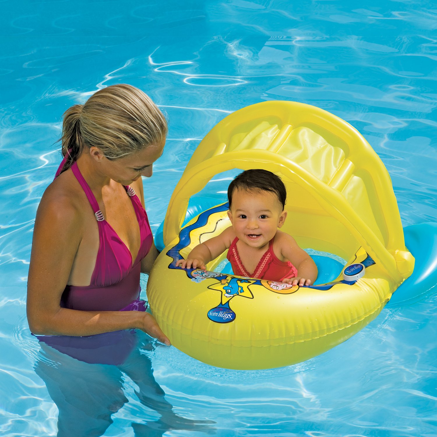 SwimWays Splash Sound Baby Boat with Canopy thumbnail