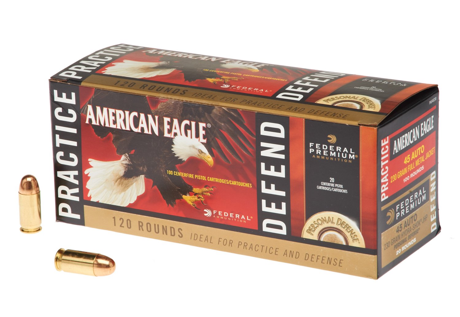 Federal Premium® Practice and Defense .45 Auto 230-Grain Centerfire Ammunition