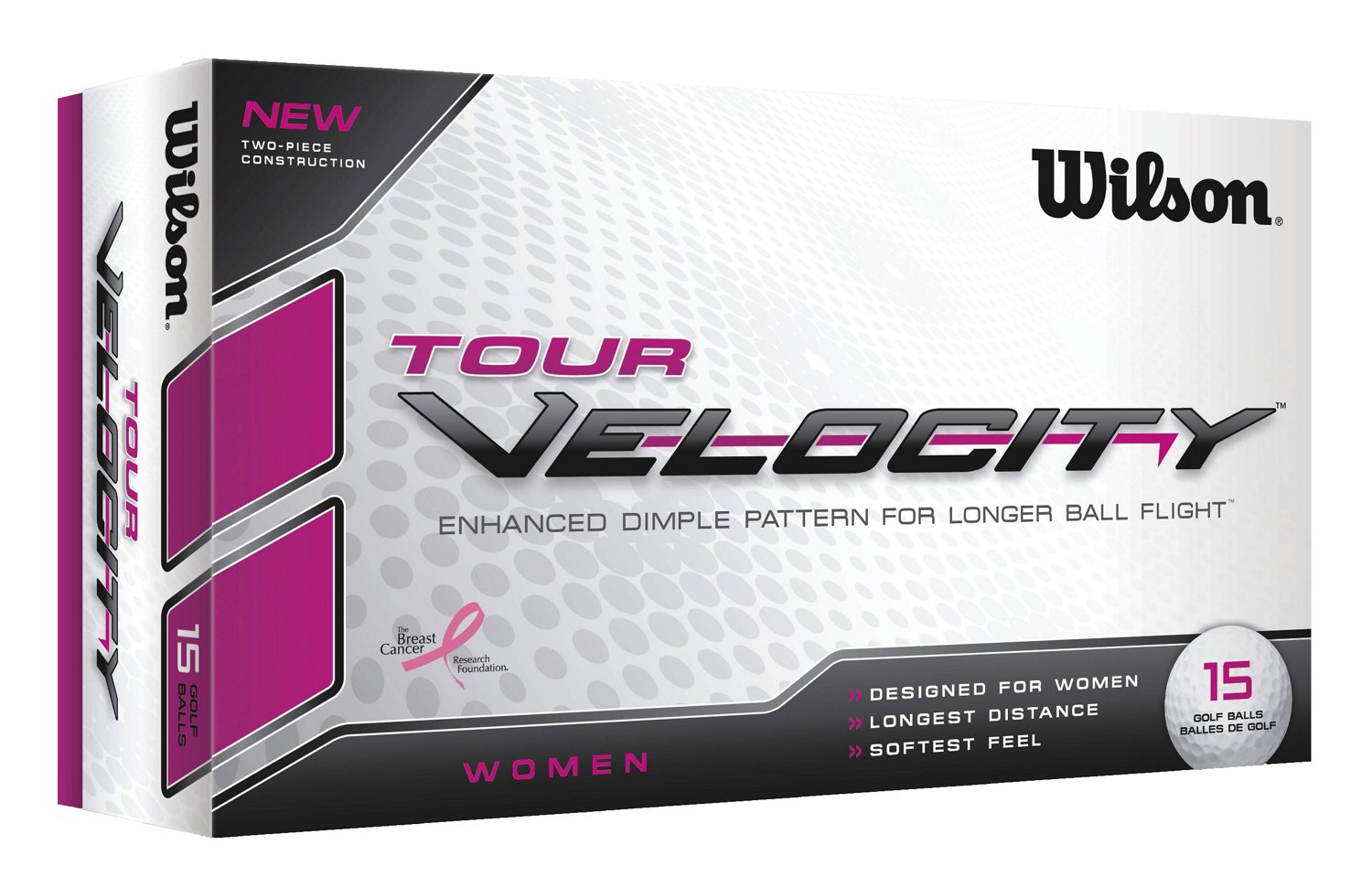 Wilson Tour Velocity Women's Golf Balls 15-Pack