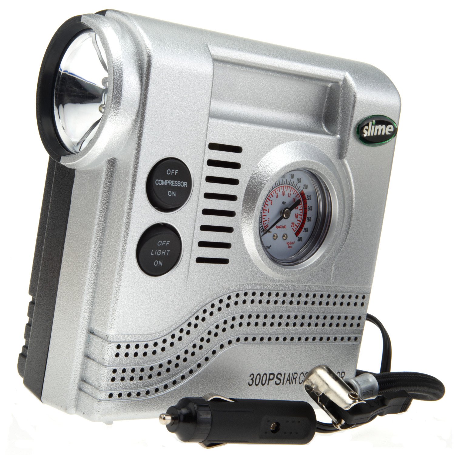 Slime 12V Tire Inflator with Gauge and Light