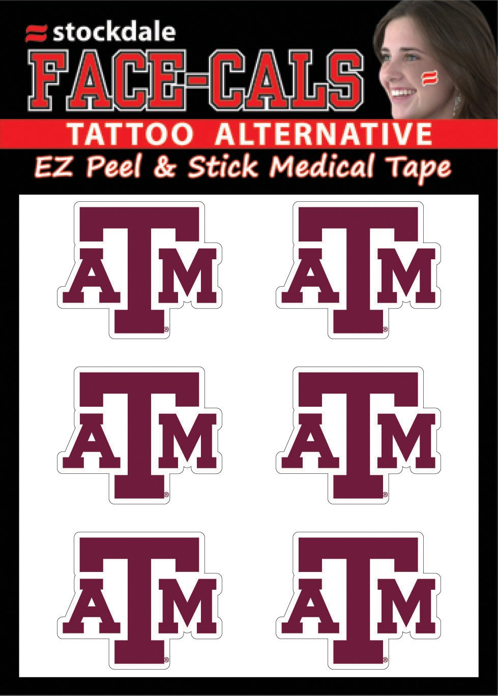 Stockdale Face-Cals NCAA Decals