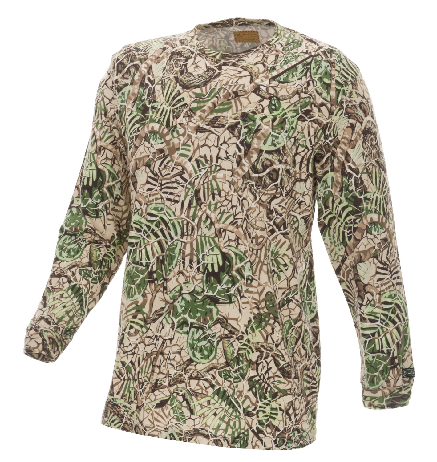 Brush Country Camouflage Men's Allover Camo Long Sleeve Pocket T-shirt thumbnail