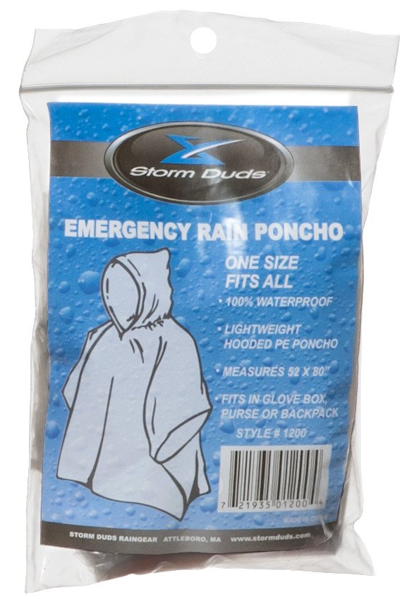 Storm Duds Adults' Emergency Rain Poncho