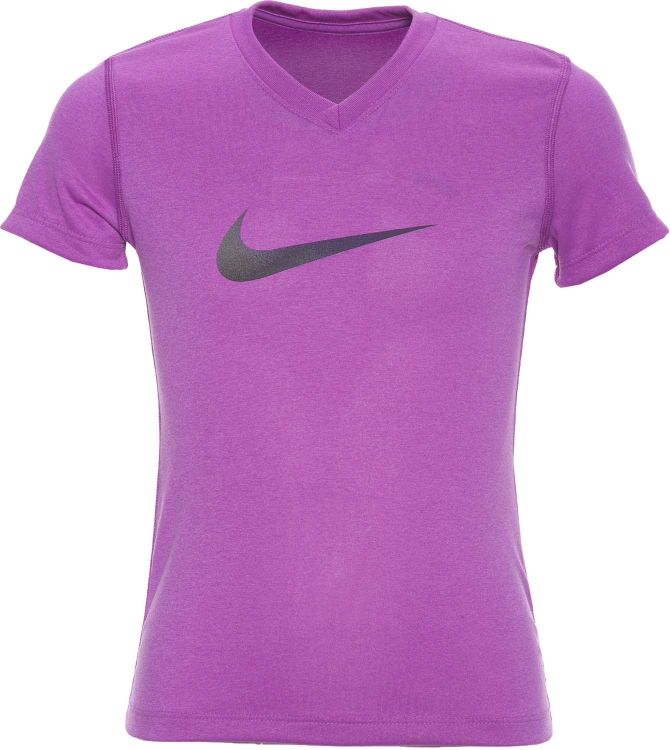 Nike Girls' Legend Swoosh V-neck Fill Short Sleeve T-shirt