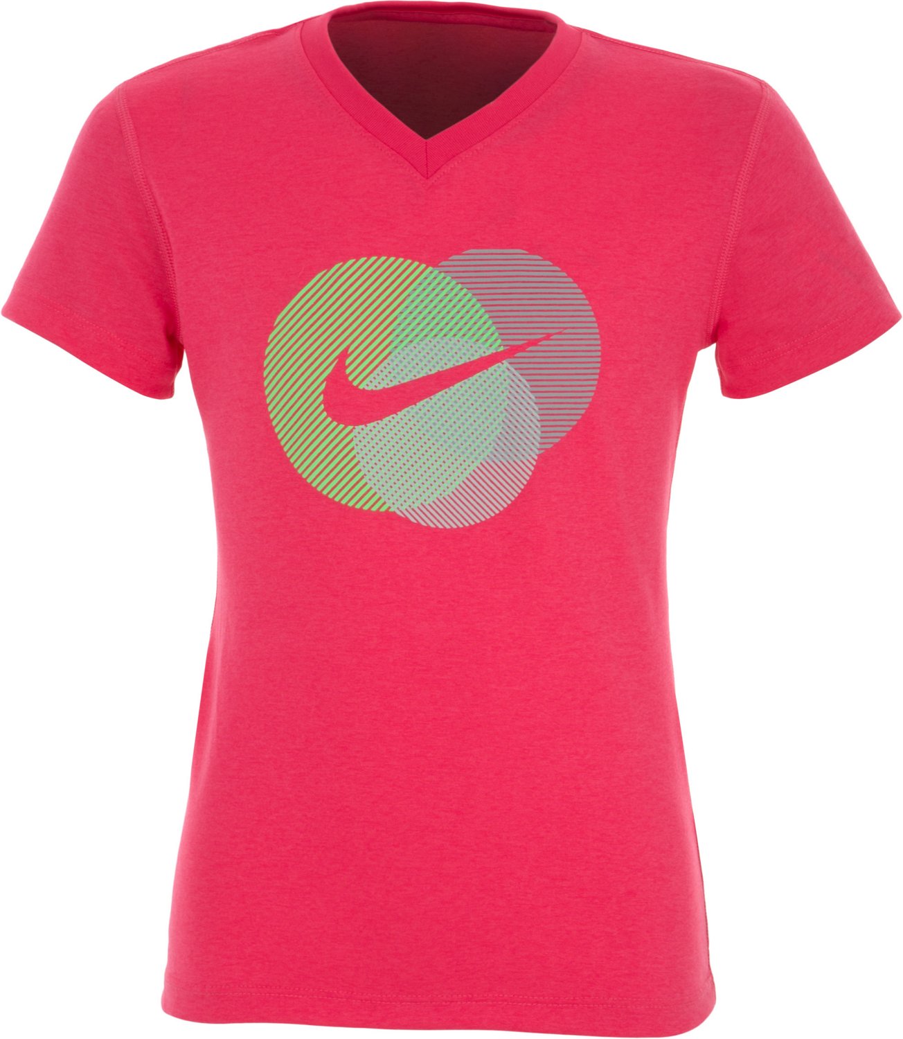 Nike Girls' Legend Swoosh V-neck Fill Short Sleeve T-shirt