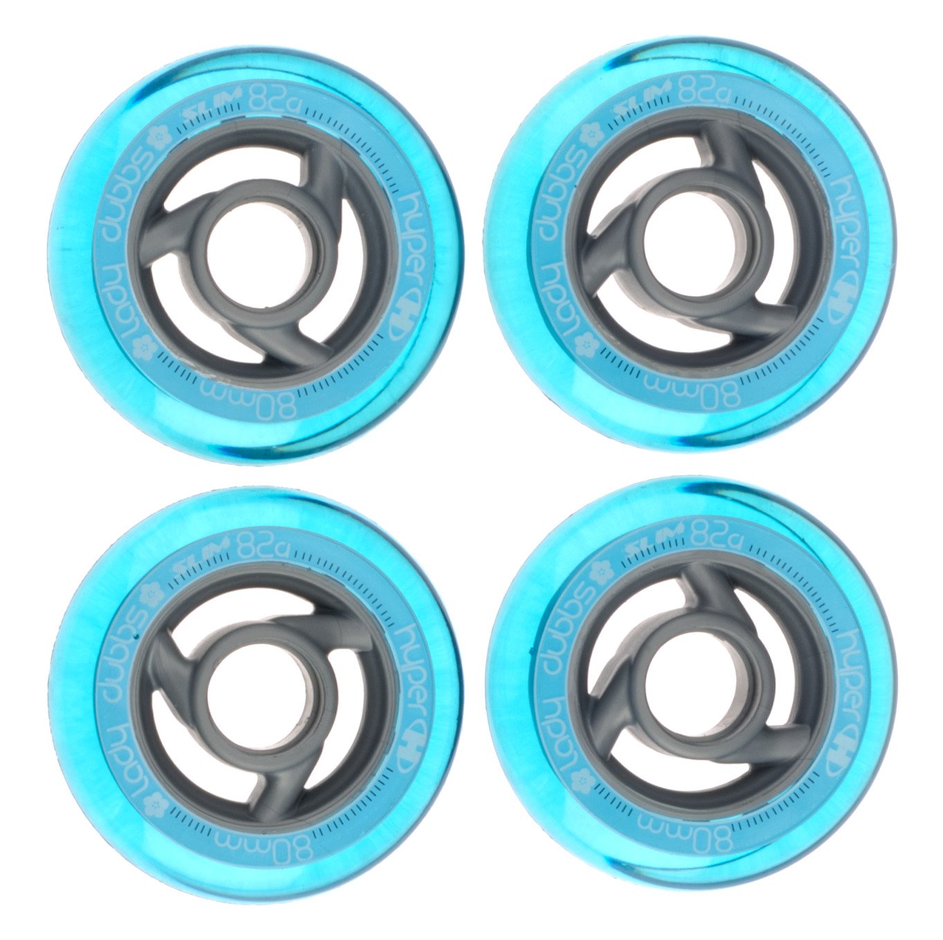 Hyper Lady Dubbs 80/78A Skate Wheels 4-Pack