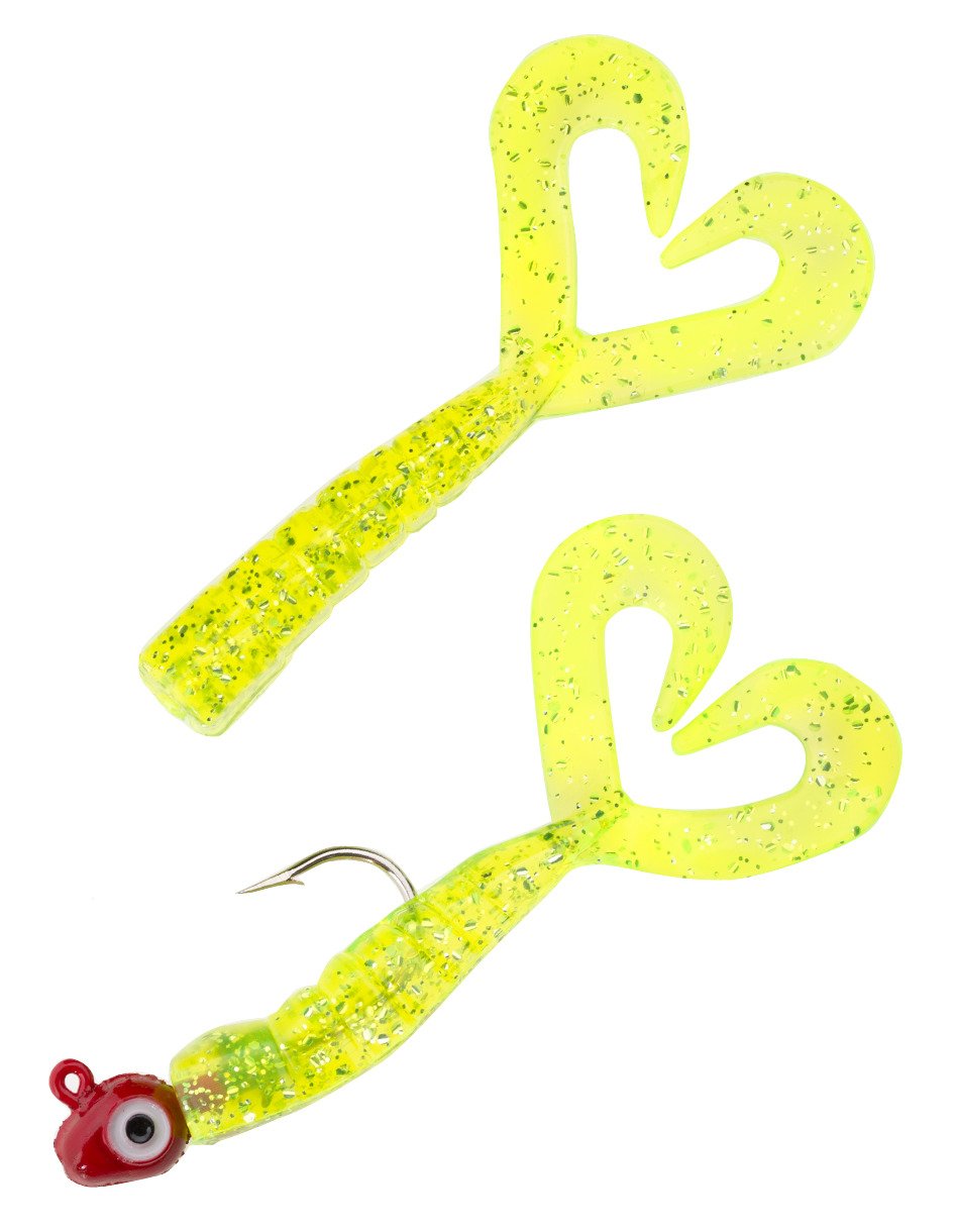 Cotee 1/4 oz. Rigged Twin Tailed Shrimp 2-Pack