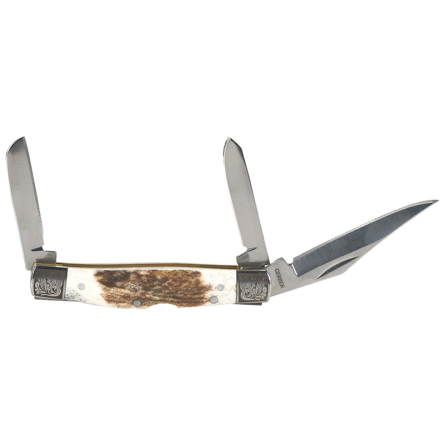 Gerber® 3-Blade Stag Stockman Folding Knife