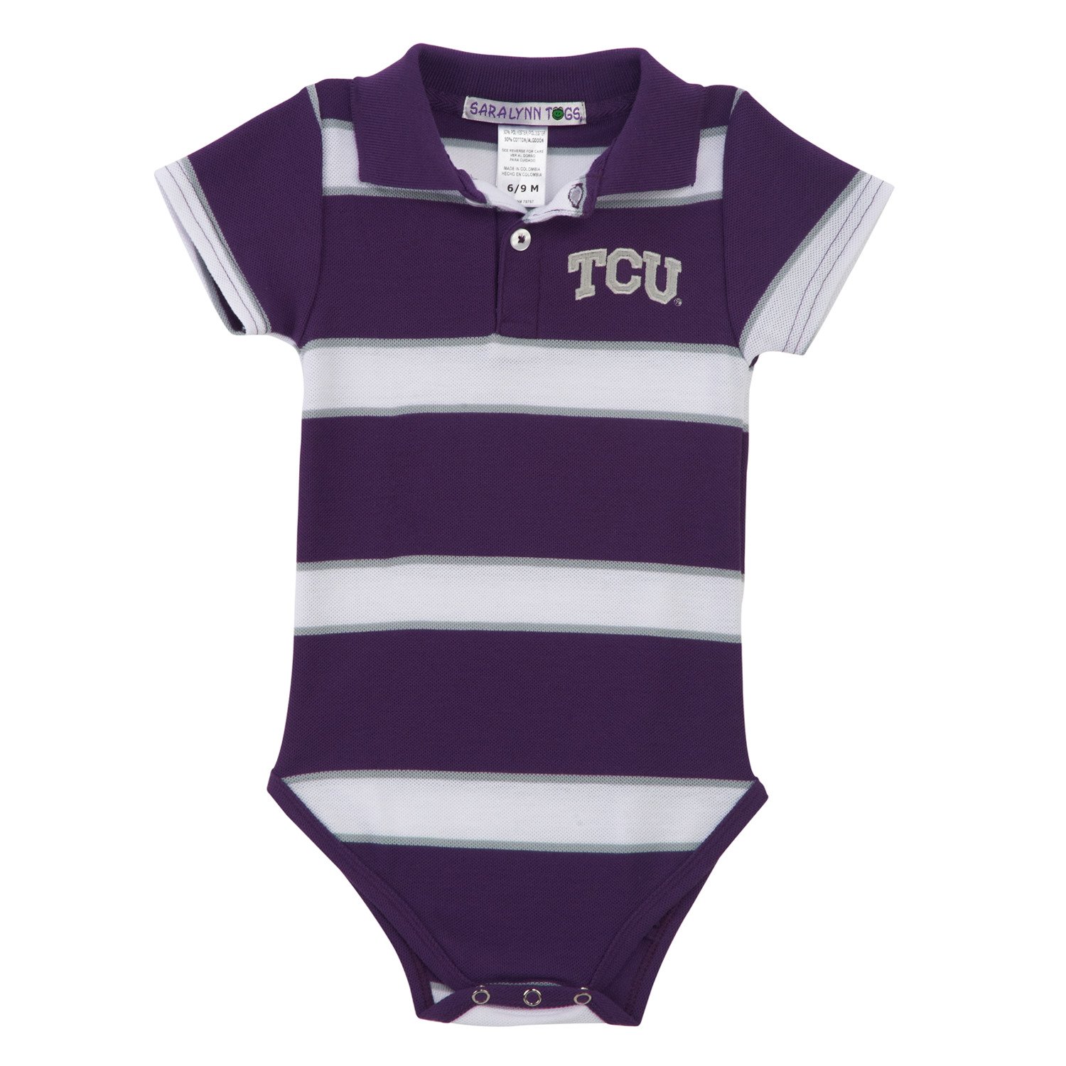 Sara Lynn Togs Infant Boys' Texas Christian University 1-Piece Endzone Polo