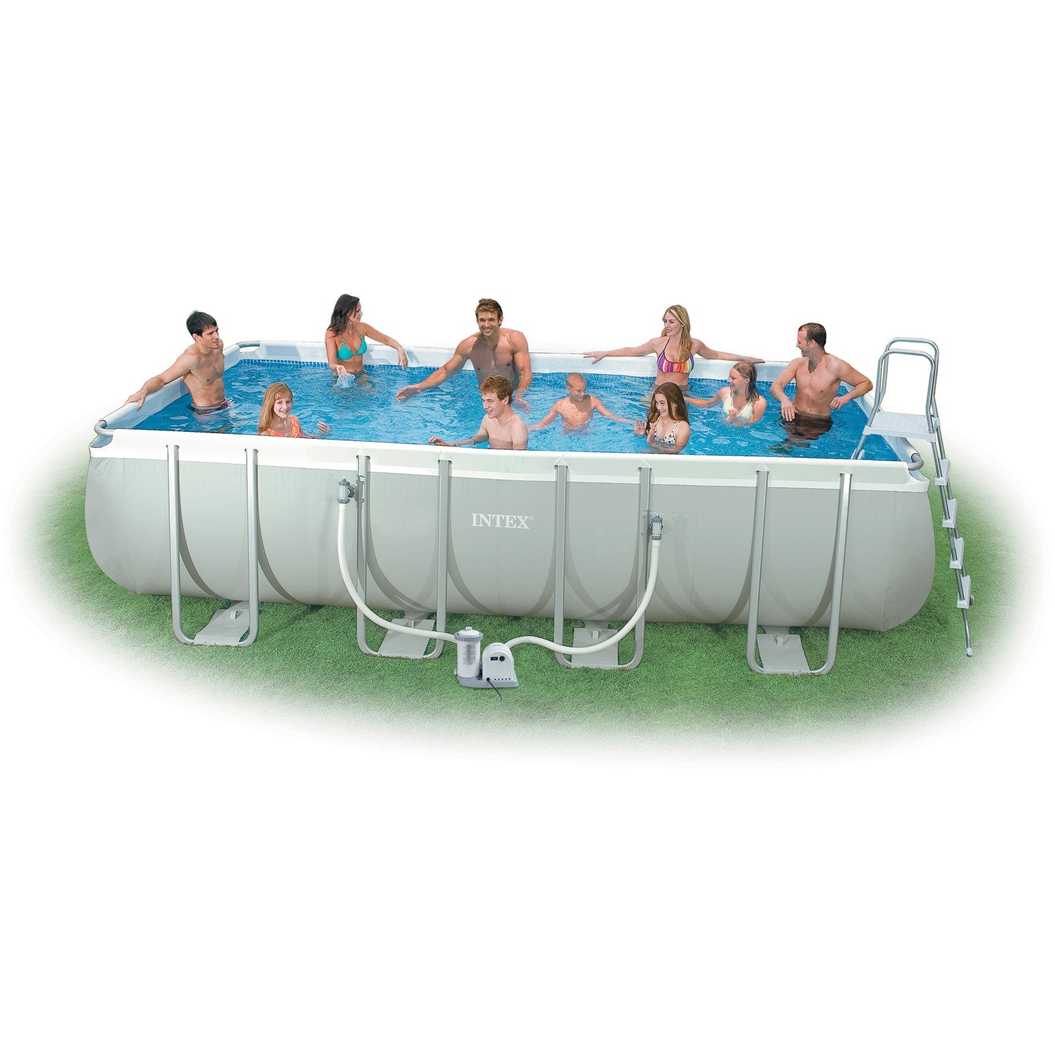INTEX® 9' x 18' x 52" Rectangular Ultra Frame™ Pool Set