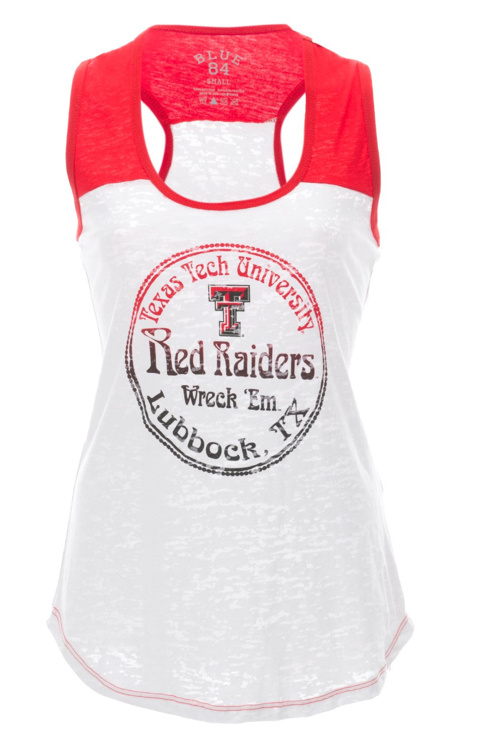 Blue 84 Juniors' Texas Tech University Burnout Raglan Tank Top thumbnail