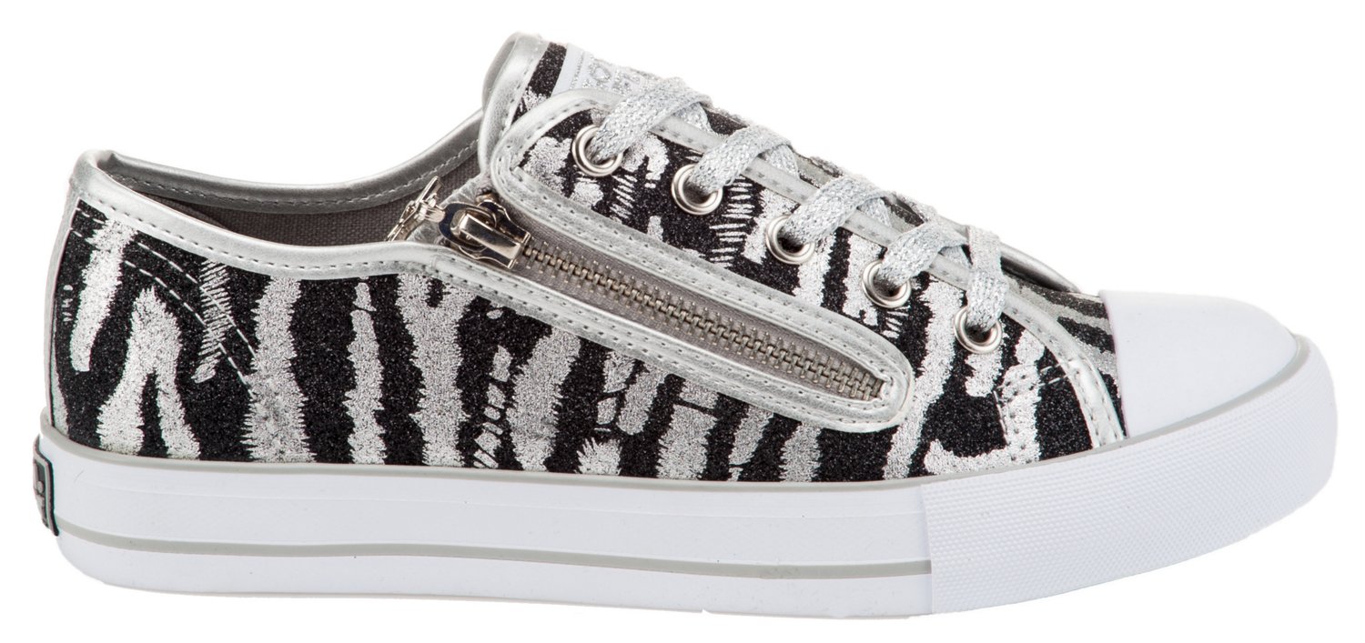 Gotta Flurt Women's Mystique Zebra Low-Top Athletic Lifestyle Shoes