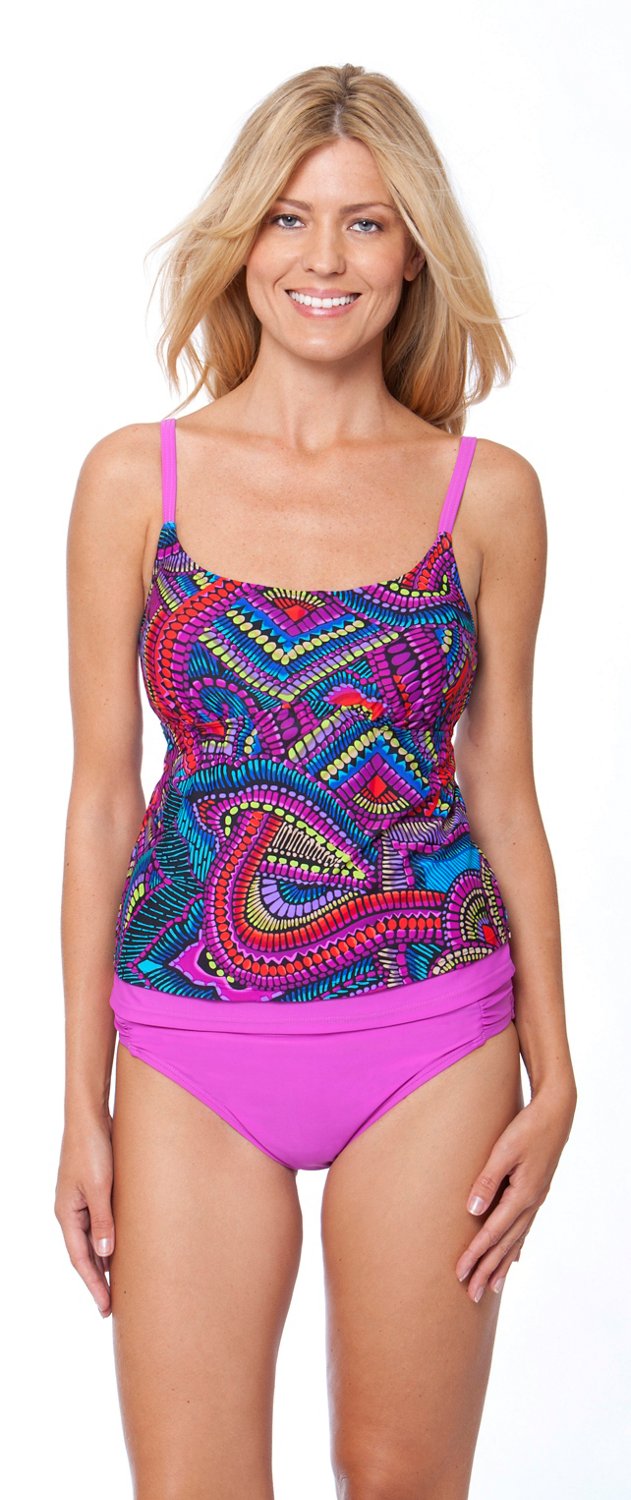 Malibu Women's Gypsy Camisole Tankini Swim Top