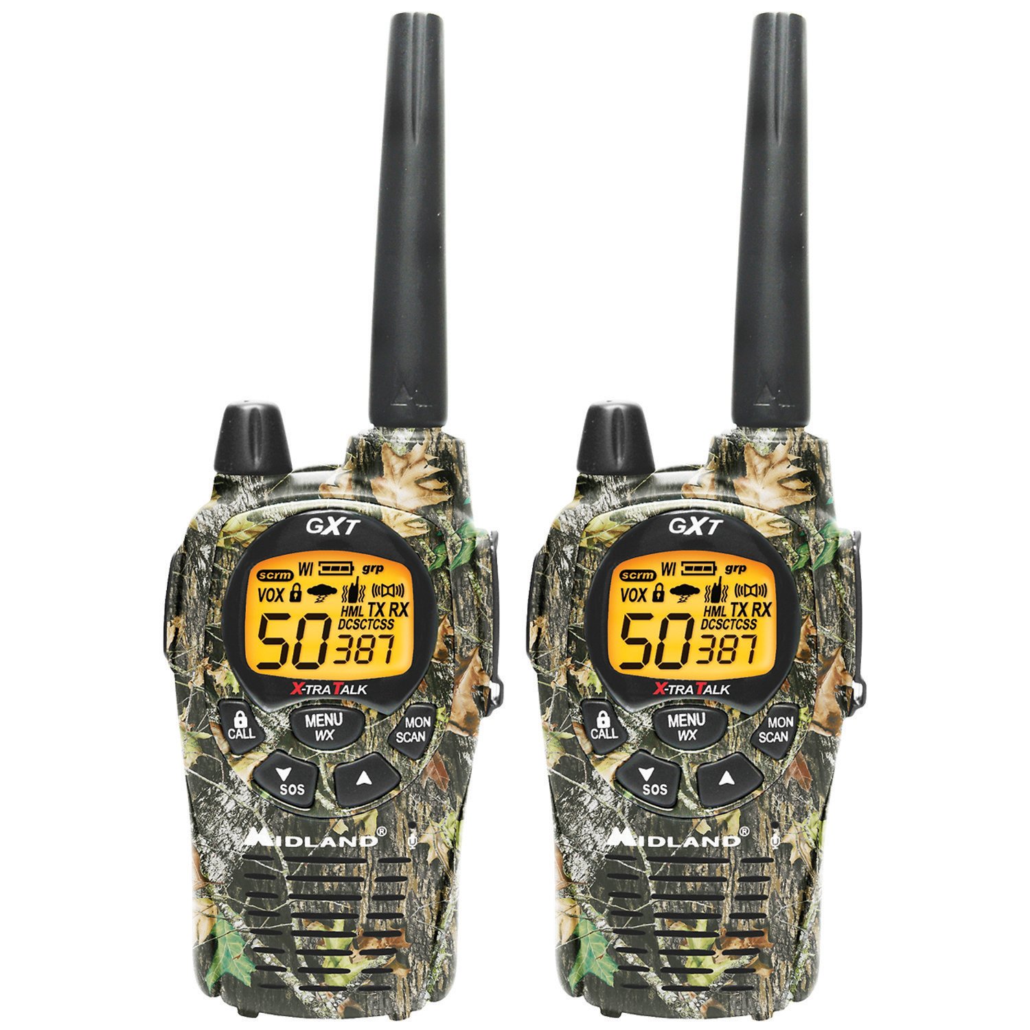Midland Pro Series GXT-1050-VP4 GMRS 2-Way Radio Value Pack in Mossy Oak Camo