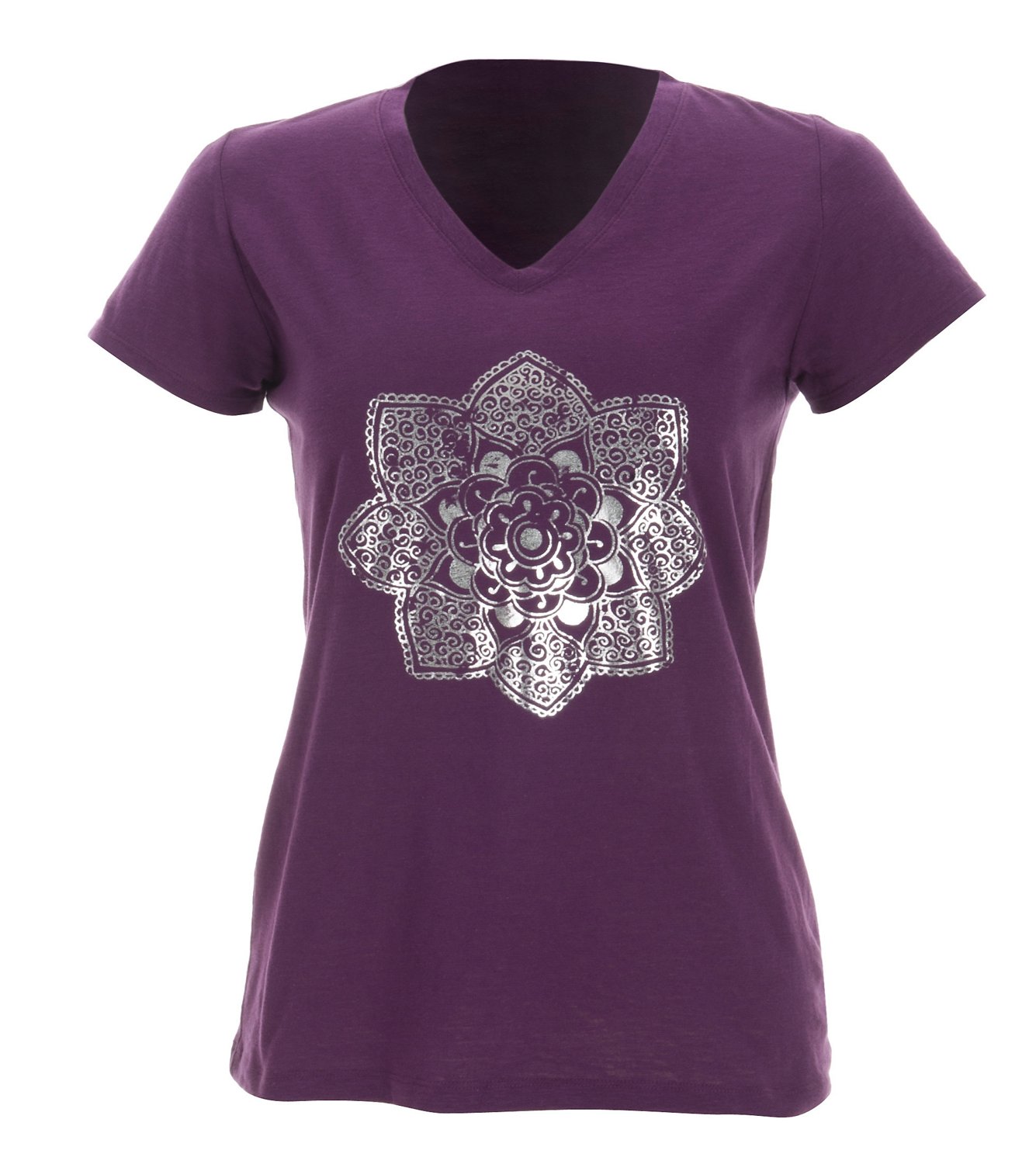 Magellan Outdoors Women's Tribal Medallion Slub V-neck T-shirt