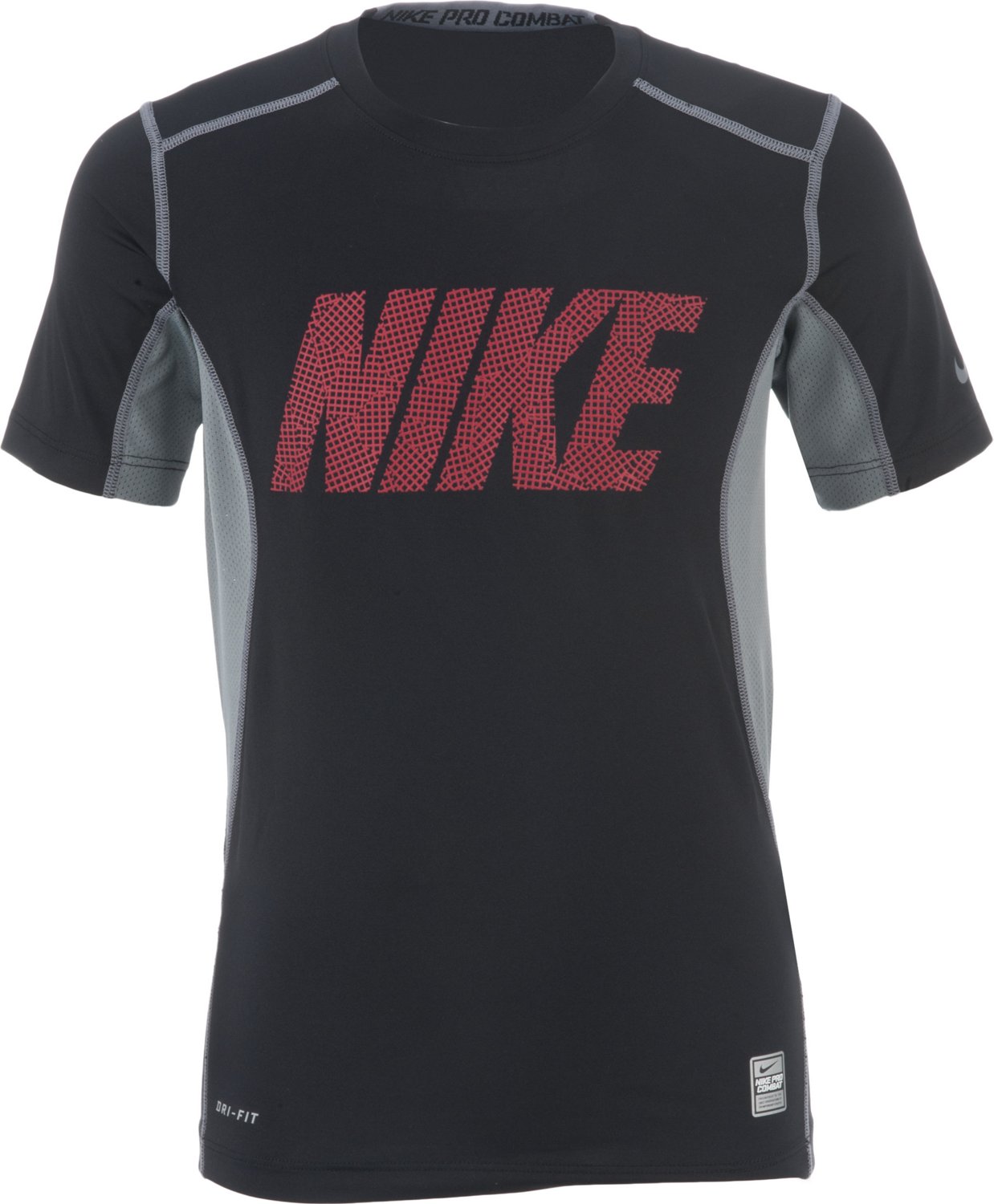 Nike Boys' Pro Combat Core Fitted GFX Short Sleeve Top