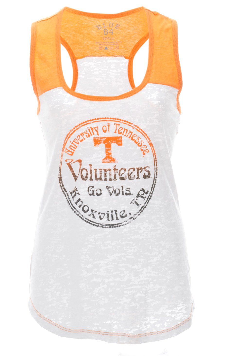Blue 84 Juniors' University of Tennessee Burnout Raglan Tank Top thumbnail