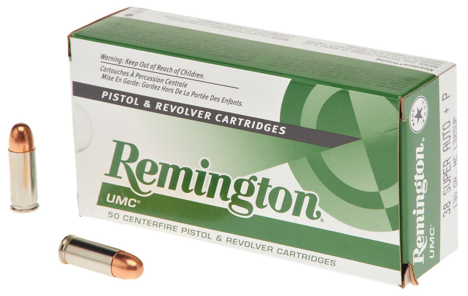Remington UMC® .38 Super Auto +P 130-Grain Centerfire Handgun Ammunition