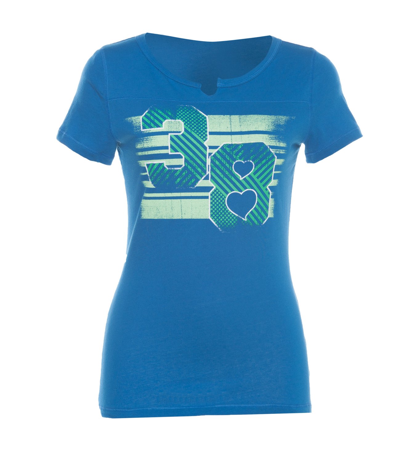 BCG Women's Screen Split V-neck T-shirt