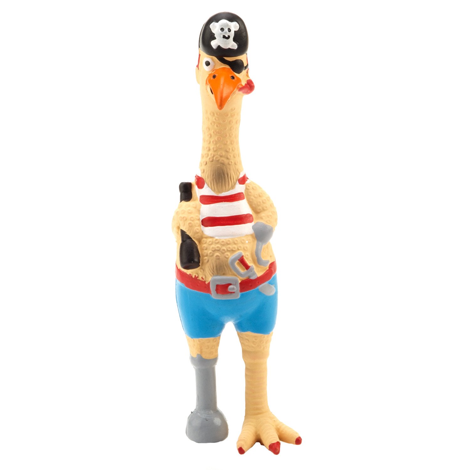 Ruffin' It Captain Jack Chicken Pet Squeaky Toy