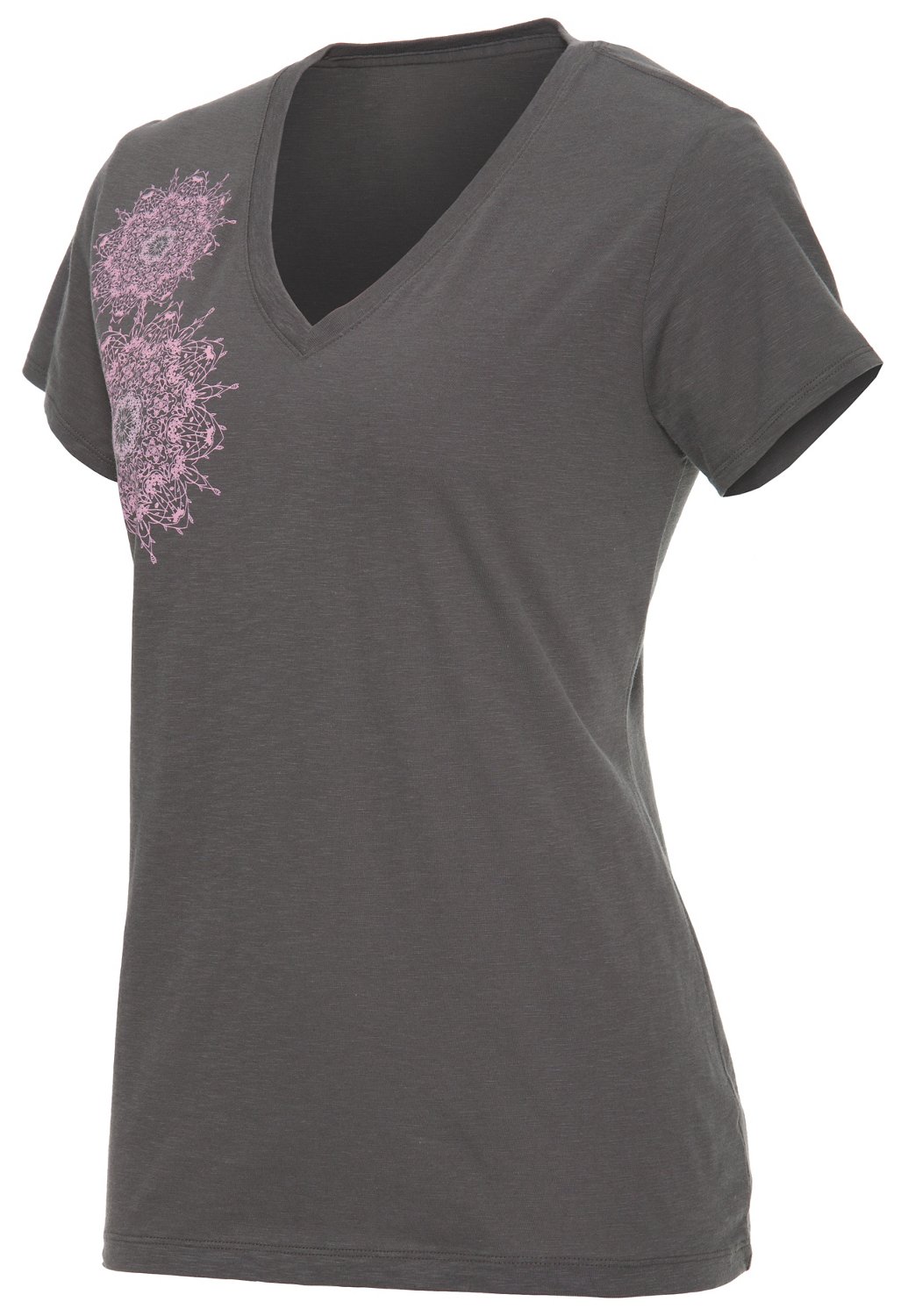 Magellan Outdoors Women's Shoulder Snowflake Slub V-neck T-shirt