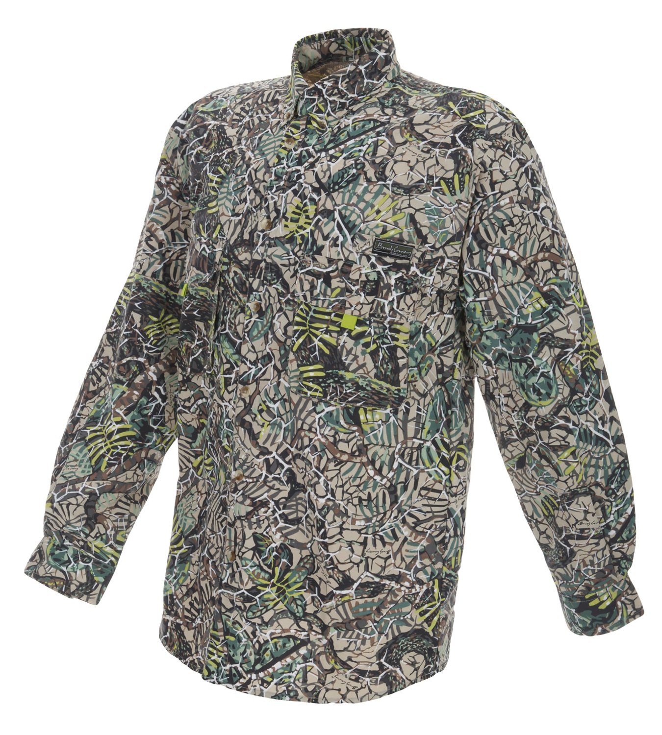 Brush Country Camouflage Men's Allover Mesquite Camo Pattern Long Sleeve Shirt