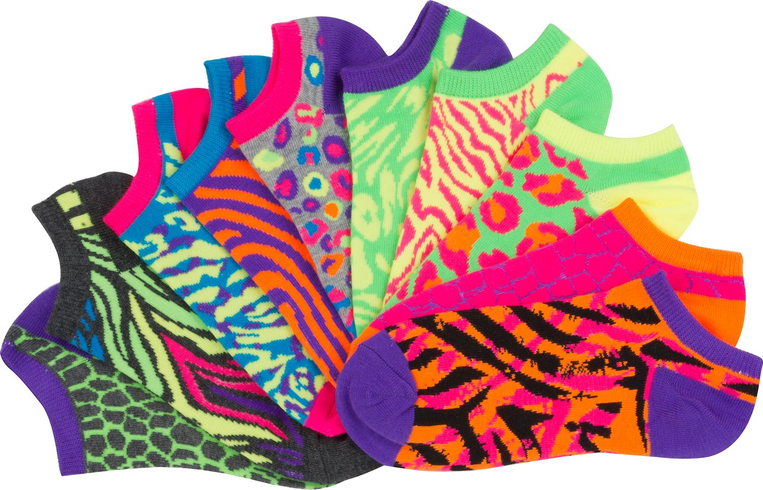 La de Da Women's Ultra Thin No-Show Socks 10-Pack