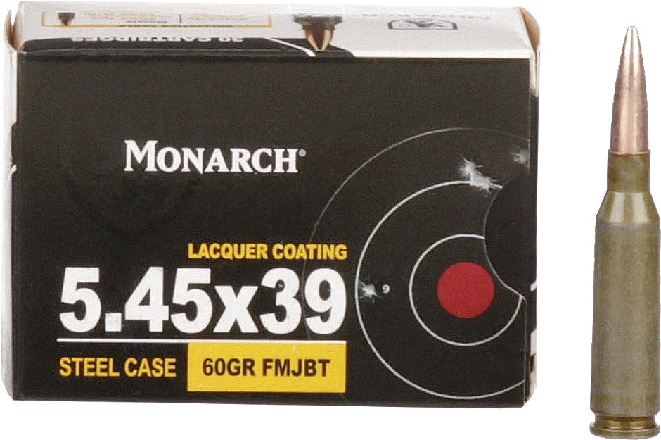 Monarch™ Full Metal Jacket Boat Tail 5.45 x 39 mm 60-Grain Rifle Ammunition