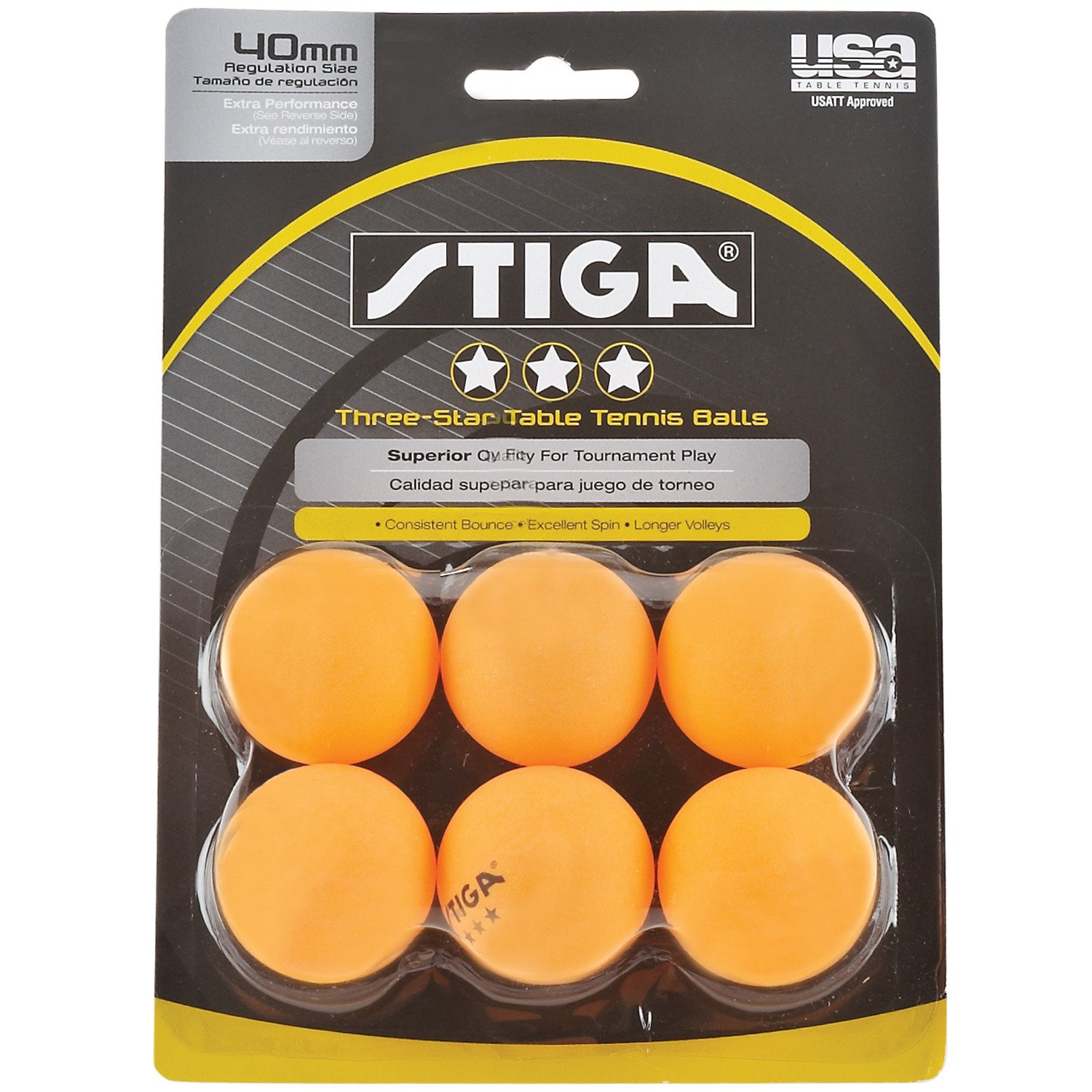 Stiga® 3-Star Table Tennis Balls 6-Pack