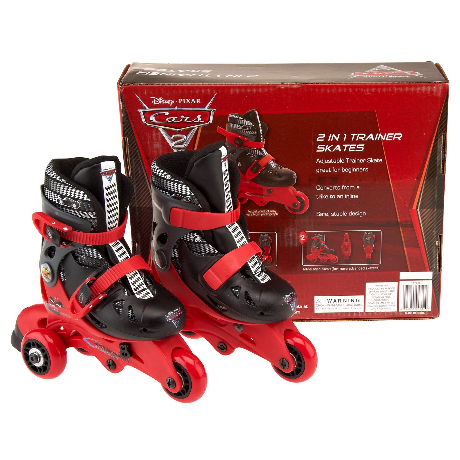 Cars Kids' Convertible 2-in-1 Trainer Skates thumbnail