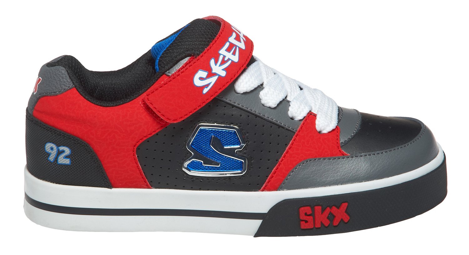 SKECHERS Boys' Lace Up Power Strap Athletic Lifestyle Shoes
