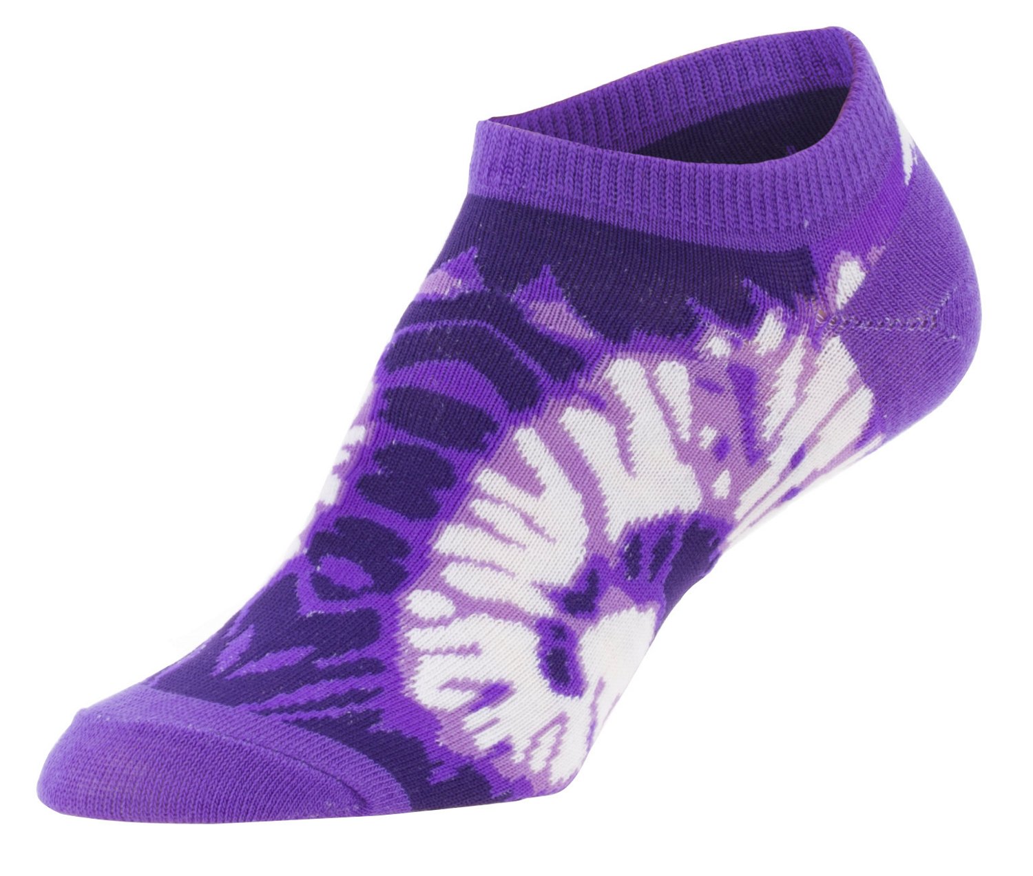 BCG Girls' Knit-in Tie-Dye No-Show Socks 6-Pack