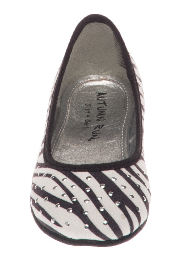 Autumn Run® Girls' Just For Girls Zebra Flat Casual Shoes thumbnail
