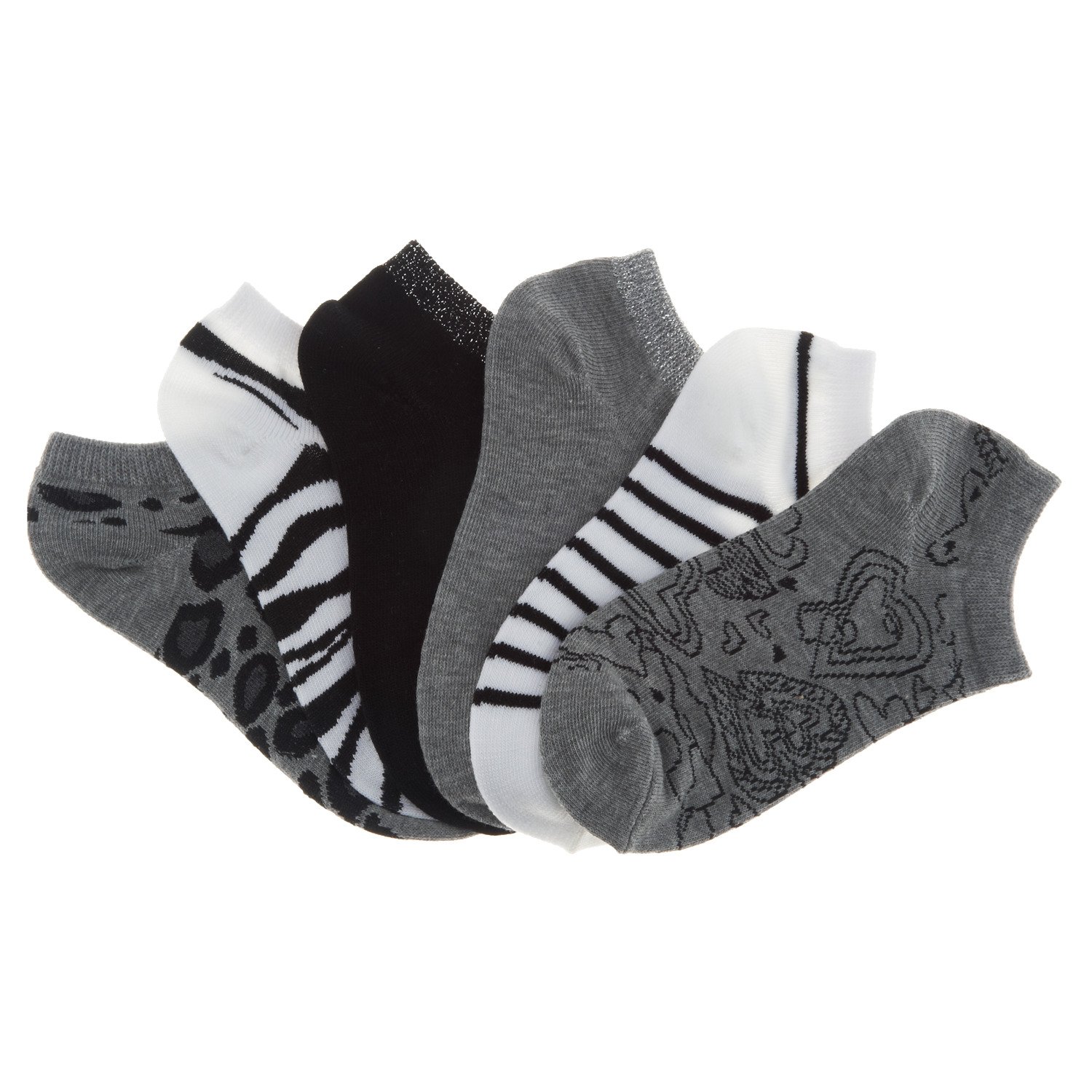 Austin Clothing Co.® Girls' No-Show Fashion Socks 6-Pack